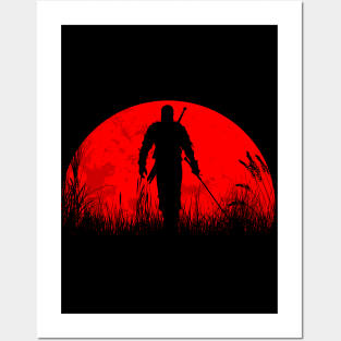 Red moon Posters and Art